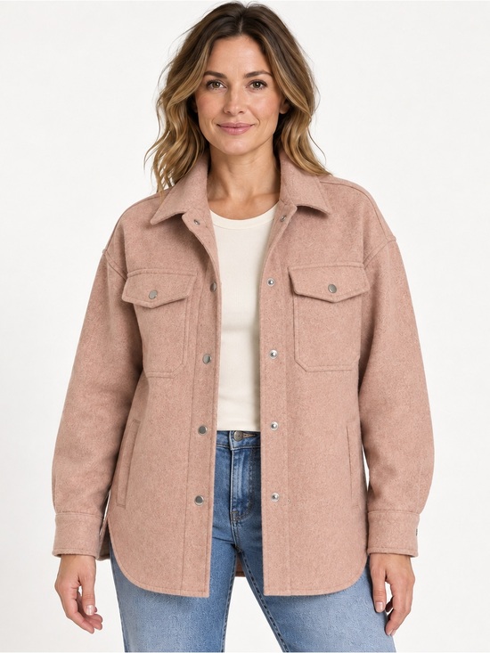 Zara Jackets & Blazers - Zara veste-surchemise douillette d’automne blush XS